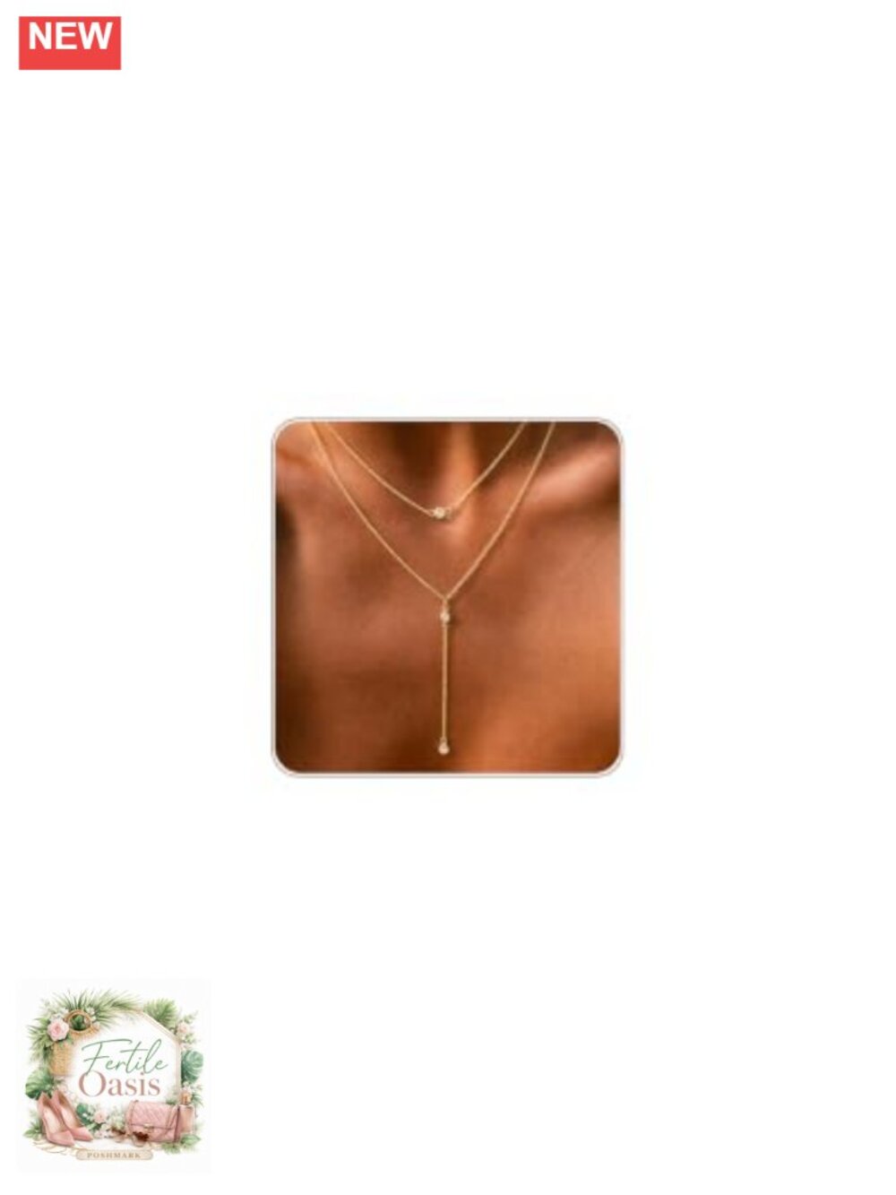 Layered Gold Plated Necklace Set for Women Dainty 14K Gold Bridal Jewelry